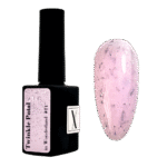 Xnail Baza kamuflująca Twinkle Patal #0011 – różowa baza z drobinkami i folią, 10 ml