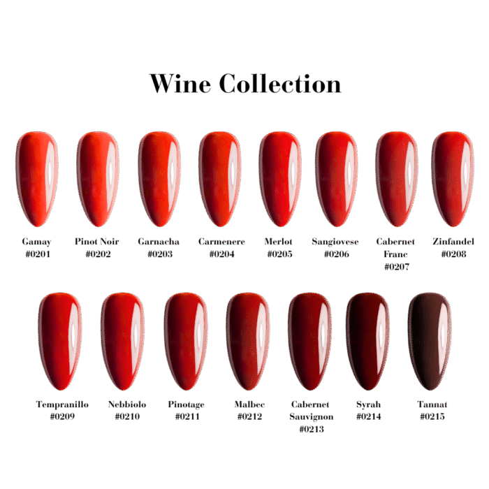 Lakier hybrydowy Zinfandel #0208 – czerwony kryjący odcień, 10 ml - obrazek 2