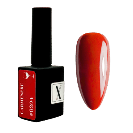 Lakier hybrydowy Carmenere #0204 – czerwony kryjący odcień 10 ml