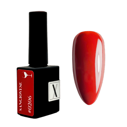 Lakier hybrydowy Sangiovese #0206 – czerwony kryjący odcień 10 ml