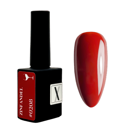 Lakier hybrydowy Zinfandel #0208 – czerwony kryjący odcień 10 m