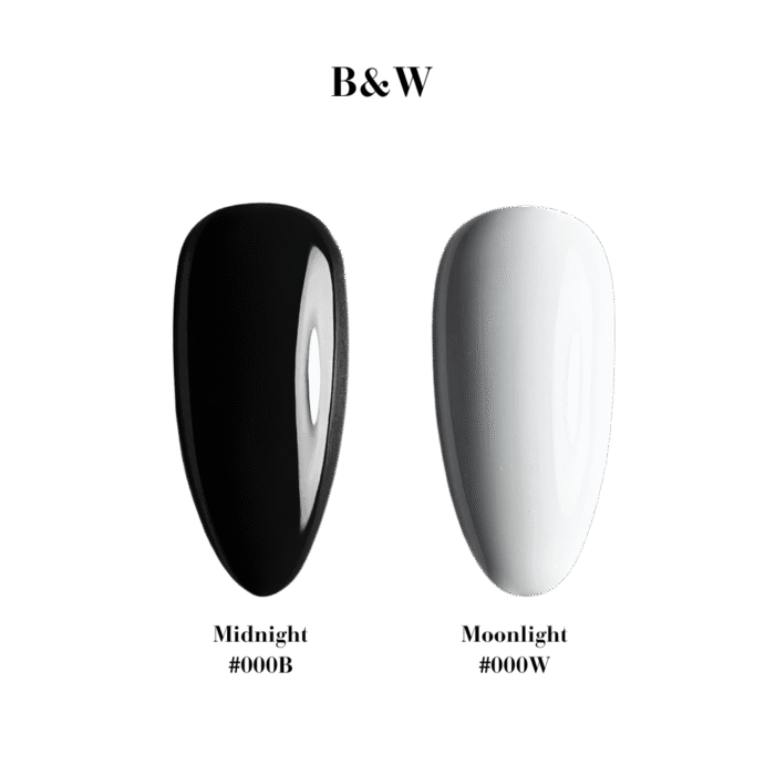 Lakier hybrydowy Midnight #000B – klasyczny czarny kryjący, 10 ml - obrazek 2