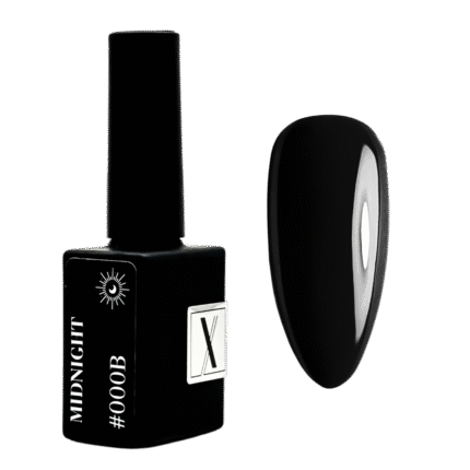 Lakier hybrydowy Midnight #000B – klasyczny czarny kryjący 10 ml