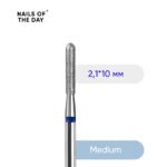 NAILSOFTHEDAY frez diamentowy walec niebieski 2,1 x 10 mm do opracowania skórek i paznokci