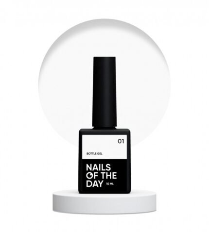 NAILSOFTHEDAY Bottle Gel 01 – biały żel w butelce do wzmocnienia i naprawy paznokci, 10 ml