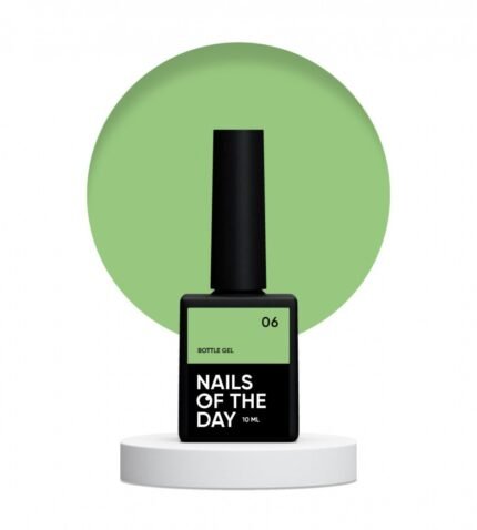 NAILSOFTHEDAY Bottle Gel 06 – zielony żel w butelce do wzmocnienia i naprawy paznokci, 10 ml