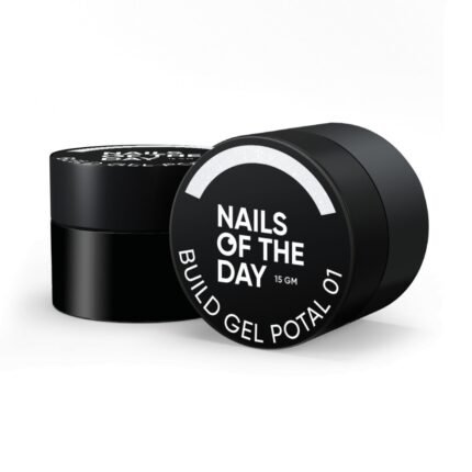 NAILSOFTHEDAY Build gel Potal 01 – mleczny żel budujący z cząstkami folii, 15 ml