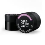 NAILSOFTHEDAY Build gel Potal 03 – różowy żel budujący z cząstkami folii, 15 ml