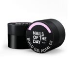 NAILSOFTHEDAY Build gel Potal 02 – jasno-różowy żel budujący z cząstkami folii, 15 ml
