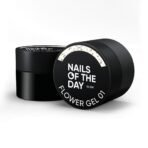 NAILSOFTHEDAY Build gel Flower 01 – przezroczysty żel budujący z kwiatami, 15 ml