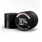 NAILSOFTHEDAY Build gel Flower 02 – różowy żel budujący z kwiatami, 15 ml
