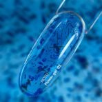 NAILSOFTHEDAY Build gel Flower 03 – niebieski żel budujący z kwiatami, 15 ml - obrazek 2