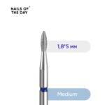 NAILSOFTHEDAY frez diamentowy oliwka niebieska 1,8 x 5 mm do skórek i wałów bocznych