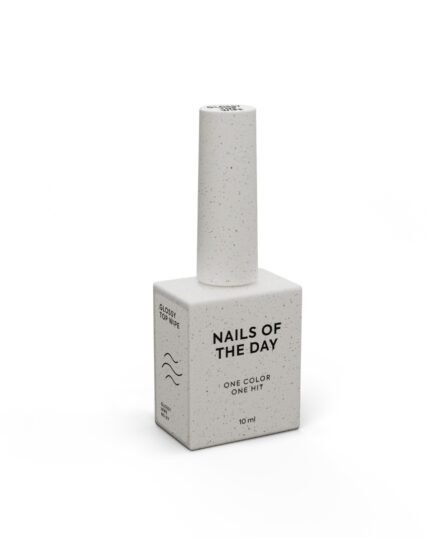 NAILSOFTHEDAY Glossy Top Wipe – błyszczący top z lepką warstwą, 10 ml