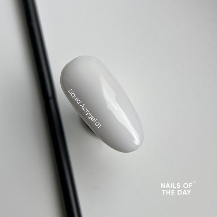 NAILSOFTHEDAY Liquid Acrygel 01 – mleczno-biały płynny akrylożel, 15 ml - obrazek 3