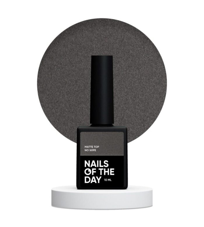 NAILSOFTHEDAY Matte Top No Wipe – matowy top hybrydowy z filtrem UV, 10 ml