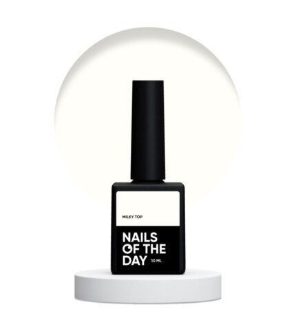 NAILSOFTHEDAY Milky Top – mleczno-biały top hybrydowy bez warstwy dyspersyjnej, 10 ml