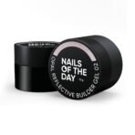 NAILSOFTHEDAY Opal reflective Builder gel 02 – różowo-mleczny żel budujący z opalowym połyskiem i drobinkami odblaskowymi, 15 g