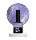 NAILSOFTHEDAY Potal Base 20 – jasno-liliowa baza hybrydowa z holograficznymi płatkami, 10 ml