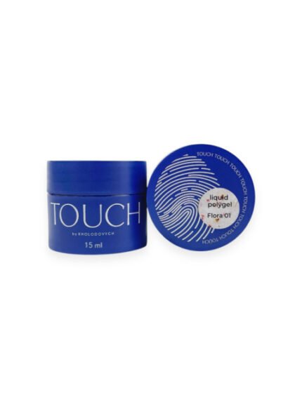 TOUCH Flora liquid polygel 01 biały z suszonymi kwiatami – płynny akrylożel 15 ml