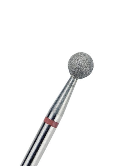 TOUCH frez diamentowy kulka czerwona 4 mm do delikatnego opracowania skórek