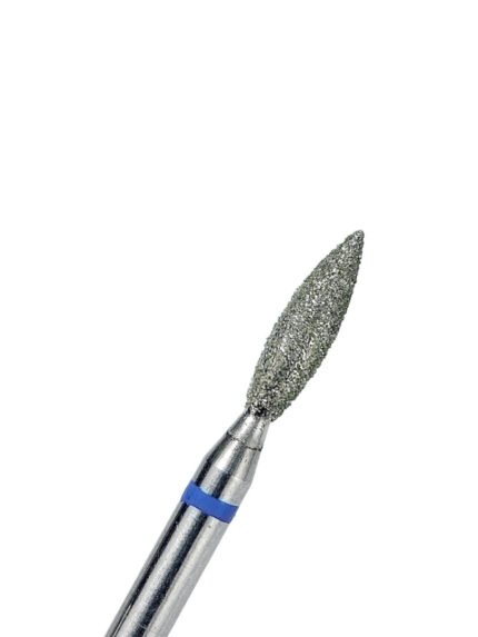 TOUCH frez diamentowy płomyk ostry niebieski 2,3 mm do opracowania skórek i wałów okołopaznokciowych