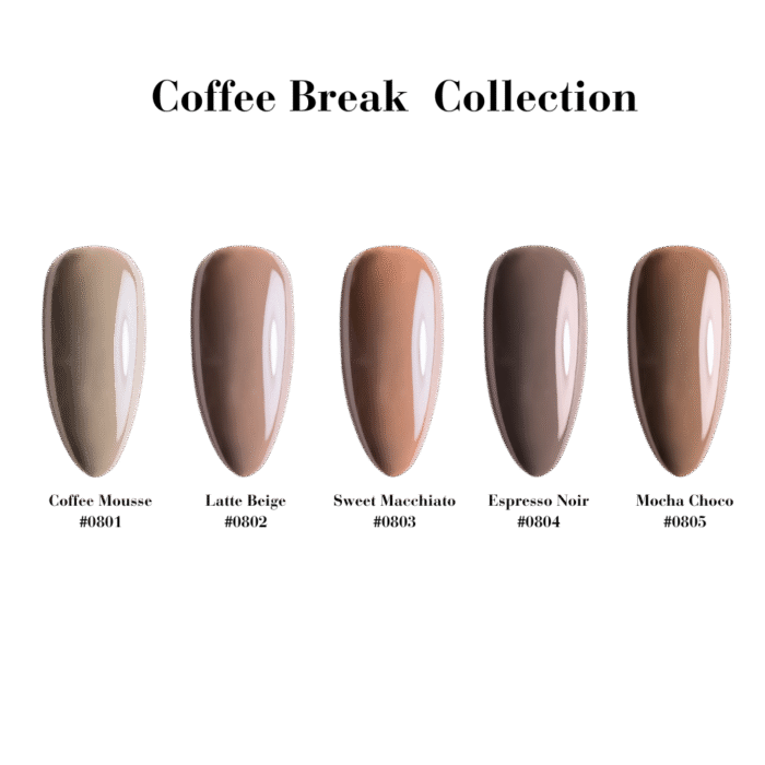 Lakier Hybrydowy 10 ml Latte Beige #0802 – Coffee Break Collection - obrazek 3