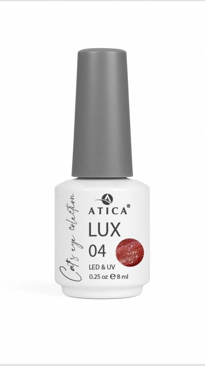 LC04 – lakier hybrydowy Atica Cat’s Eye Lux 8 ml Lakier hybrydowy LC04 Cat’s Eye Lux 8 ml – efekt kociego oka Atica