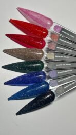 Lakier Hybrydowy NAILSOFTHENIGHT Aperol – 10 ml – różowy odblaskowy lakier z kolekcji Cocktail - obrazek 3