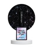 Lakier hybrydowy NAILSOFTHENIGHT Manhattan 10 ml – czarny lakier z holograficzną odblaskową drobinką
