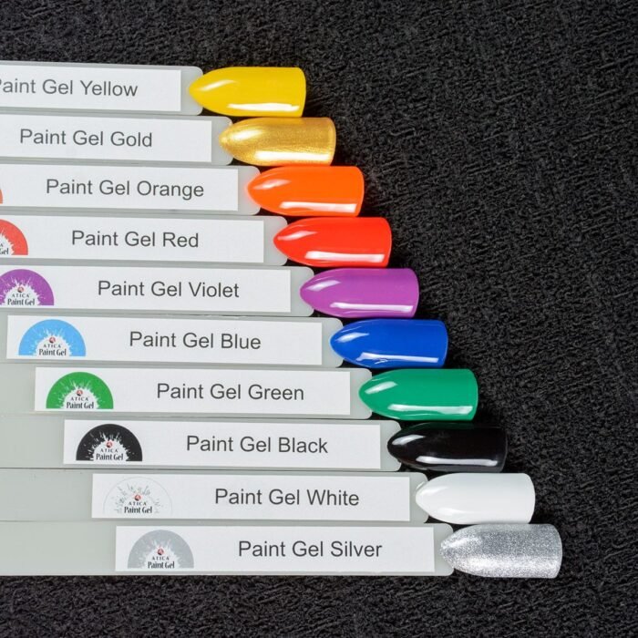 Paint Gel Black 8 ml – czarna farba żelowa Atica - obrazek 3