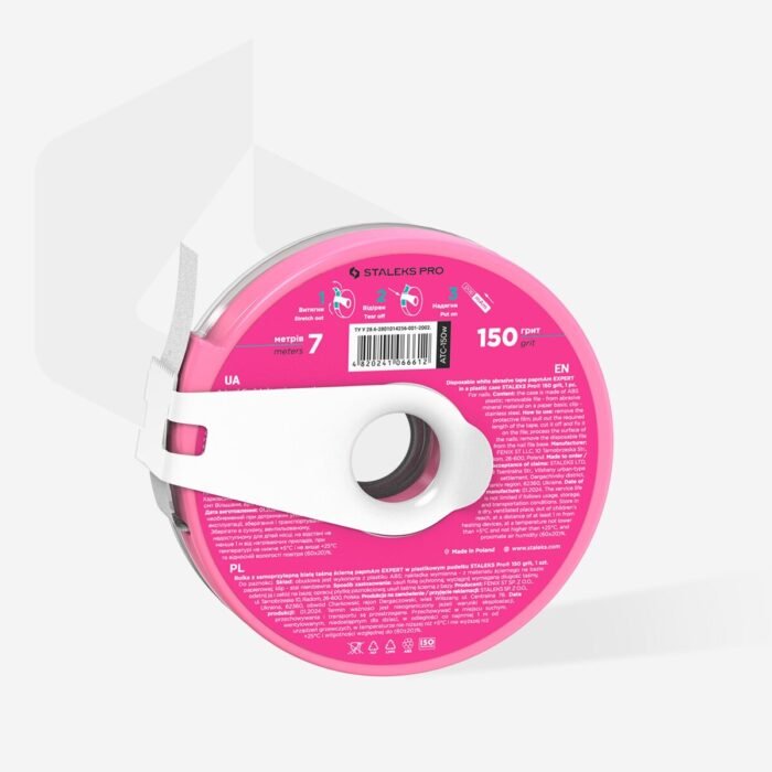 Staleks ATC-150W PapMam Pączek z klipsem – taśma ścierna EXPERT White, ziarnistość 150 - obrazek 2