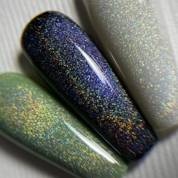 NAILSOFTHENIGHT Holographic Top Cat Eye – holograficzny top z efektem „kocie oko” bez lepkiej warstwy, 10 ml - obrazek 3