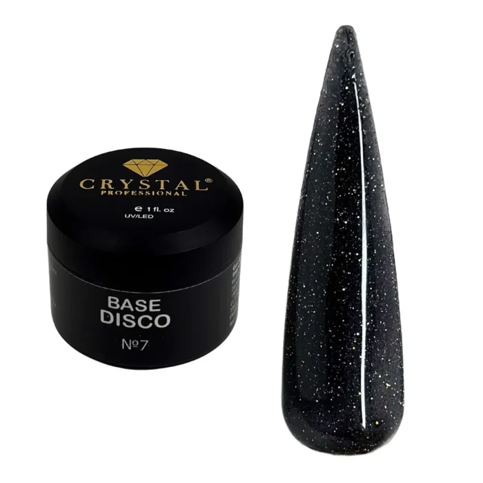 Base Disco №7, 12 ml — odblaskowa baza gumowa Crystal Professional - obrazek 2