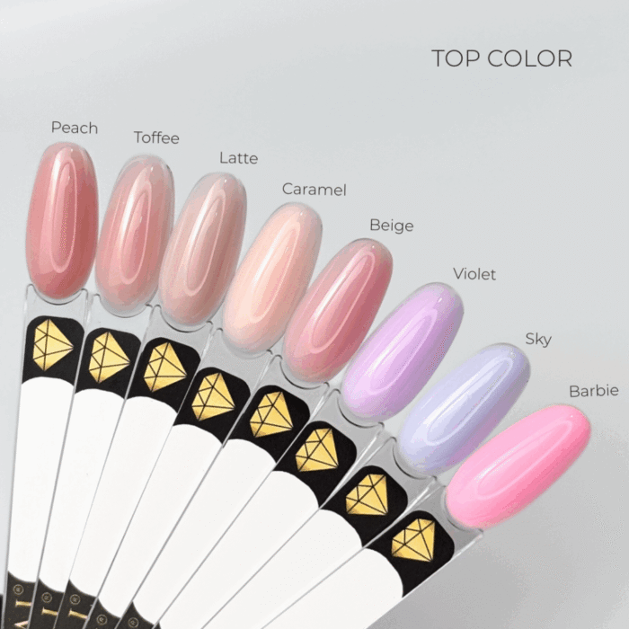 Top Latte Crystal Professional – kamuflujący top hybrydowy UV/LED, 12 ml - obrazek 2