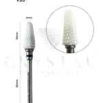 Frez ceramiczny Stożek Crystal Professional №20 niebieskie nacięcie