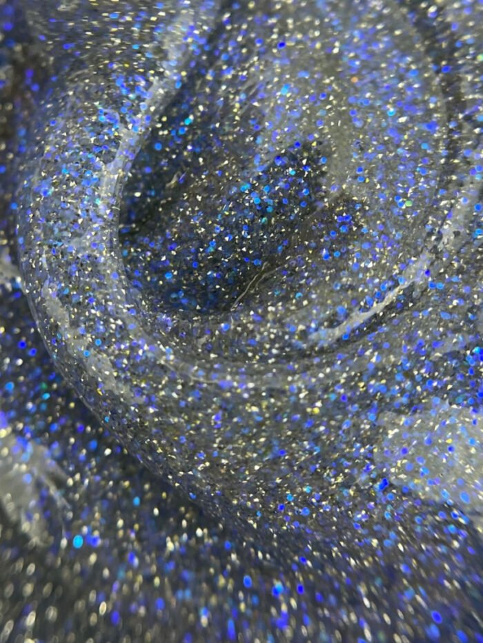 TOUCH Twinkle top 05 – srebrno-fioletowy top hybrydowy z odblaskową drobinką, 13 ml - obrazek 2