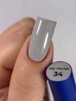 TOUCH Deep Pigment Gel Polish 34 – jasny szary lakier hybrydowy, 9 ml - obrazek 2