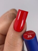 TOUCH Deep Pigment Gel Polish 35 – klasyczny czerwony lakier hybrydowy, 9 ml - obrazek 2