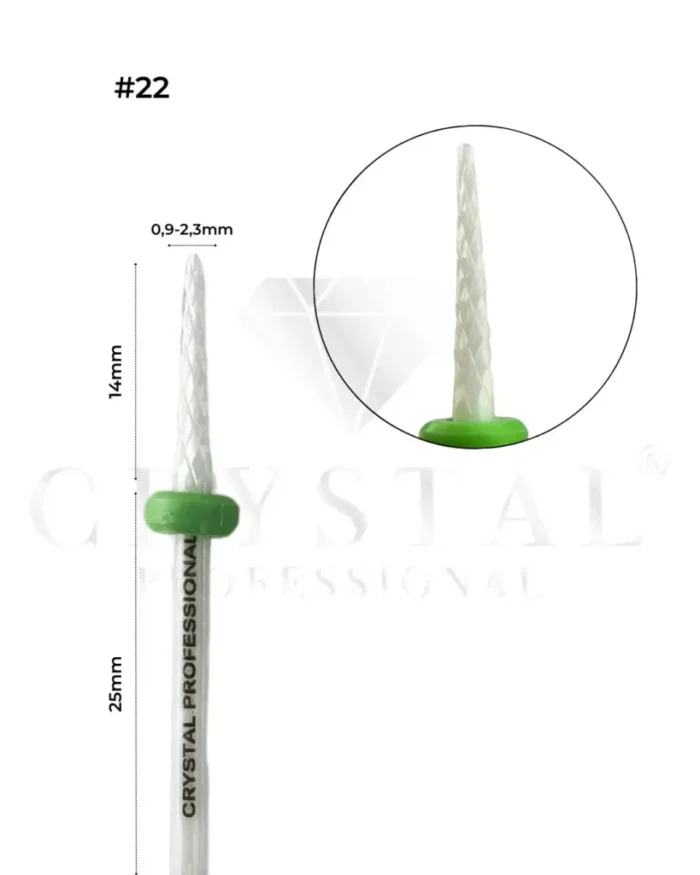 FREZ CERAMICZNY SZPIC Crystal Professional №22 FREZ CERAMICZNY SZPIC Crystal Professional №22 – zielone nacięcie 2,3 mm