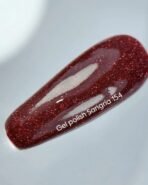 NAILSOFTHEDAY Sangria – czerwony lakier hybrydowy z odblaskową drobinką, 10 ml - obrazek 2