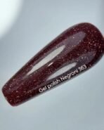 NAILSOFTHEDAY Negroni – bordowy lakier hybrydowy z odblaskową drobinką, 10 ml - obrazek 2