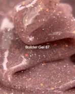 NAILSOFTHEDAY Builder gel 87 – chłodno-nudowy żel budujący z opalowym połyskiem i odblaskową drobinką, 15 ml - obrazek 2