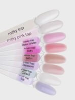 TOUCH Cover Top Milky Pink – biało-różowy półprzezroczysty top hybrydowy, 13 ml - obrazek 3