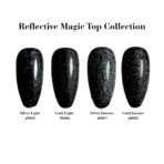 XNAIL Silver Light #0005 – top hybrydowy z delikatnym brokatem refleksyjnym, 10 ml - obrazek 3