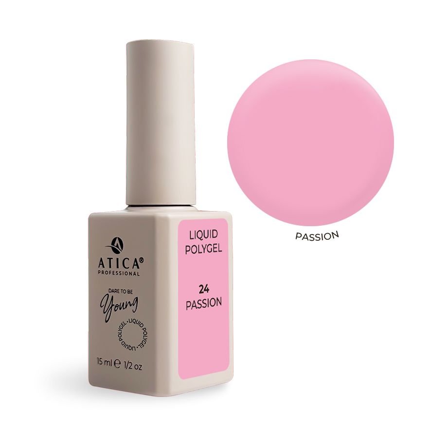 Atica Liquid Polygel Passion 24 – akrylożel w płynie, 15 ml Atica Liquid Polygel 24 Passion – akrylożel w płynie 15 ml
