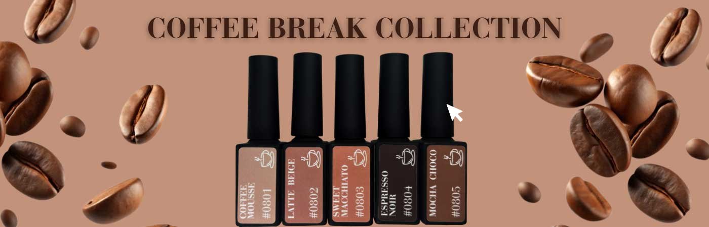 Kolekcja Coffee Break – lakiery hybrydowe w odcieniach kawowych inspirowanych espresso i latte