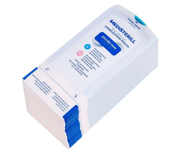 Torebki do sterylizacji MediSterill 57 × 130 mm – 200 szt. do autoklawu - obrazek 2