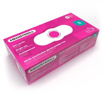 Rękawiczki nitrylowe Medisterill magenta rozmiar S 100 szt.