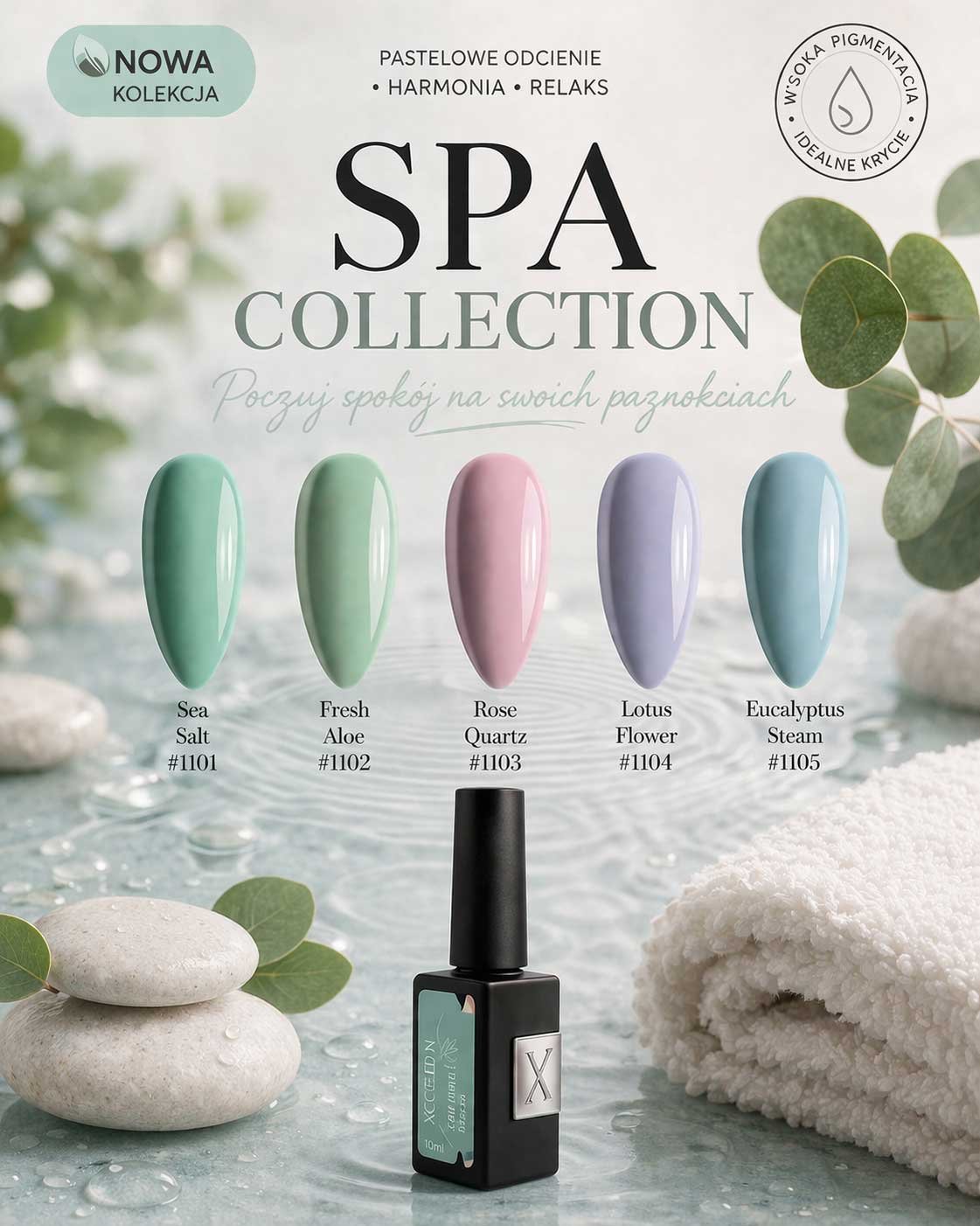 Pastelowa kolekcja spa z relaksem